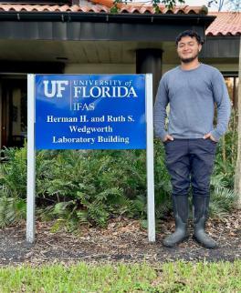 person standing in front of building