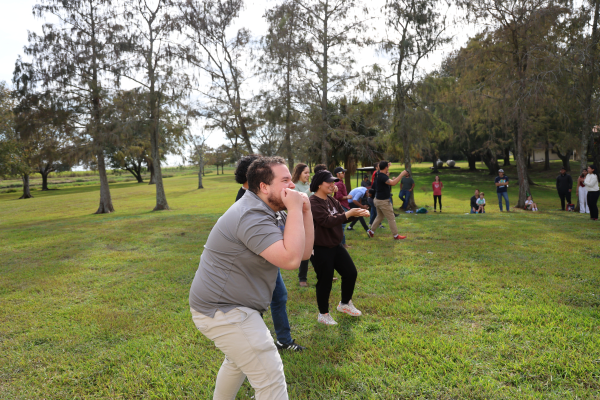 people tossing eggs