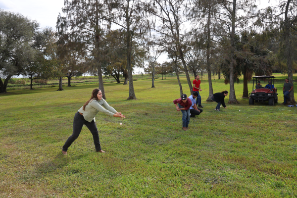 people tossing eggs