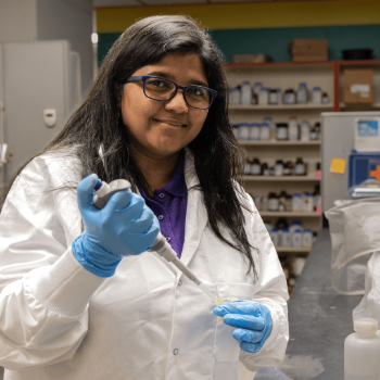 Person inside of lab