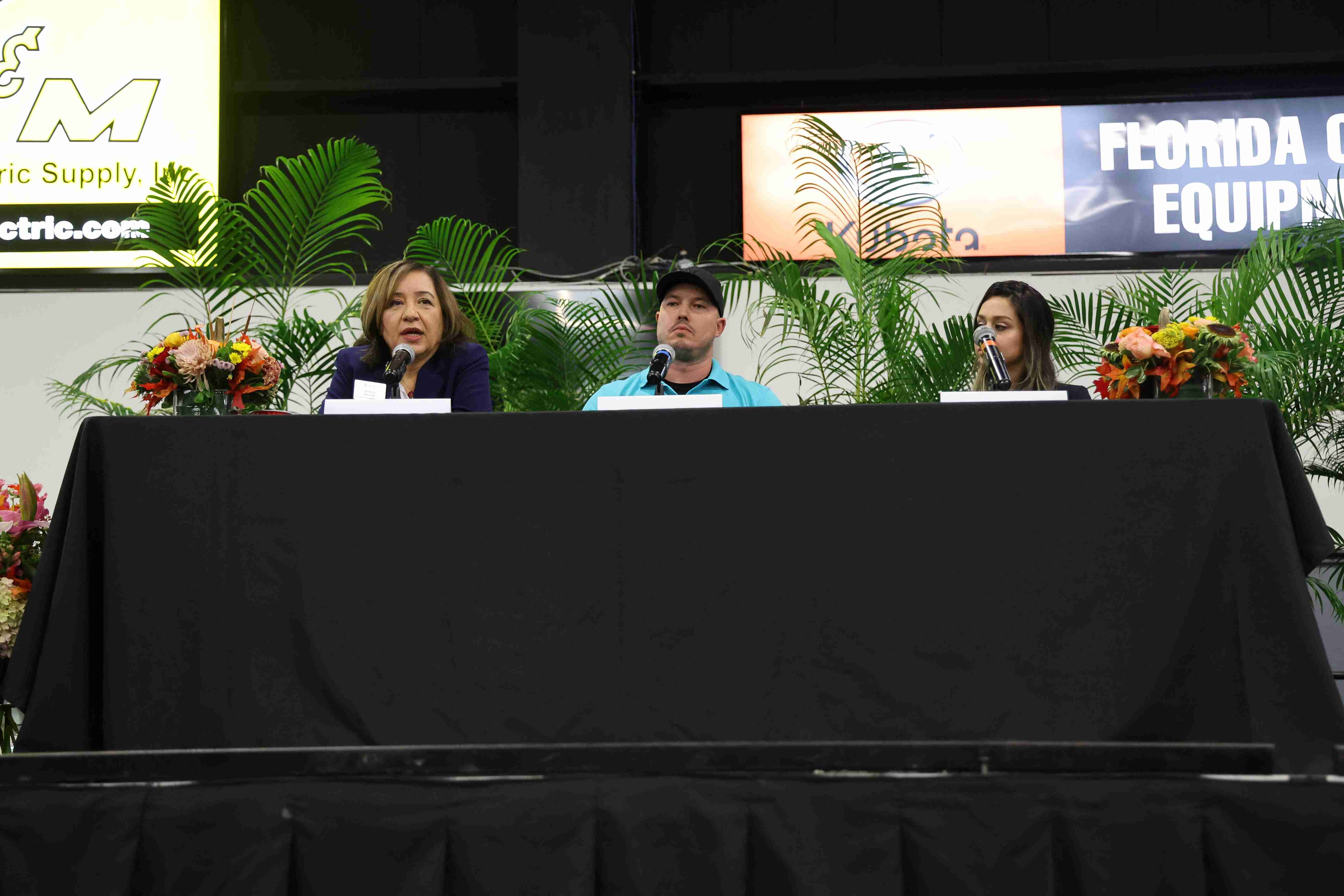 front view of panel discussion